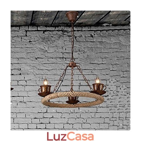 Lustre de corda de vento da indústria cerâmica RetroLron Lustre Simples3