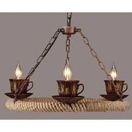 Lustre de corda de vento da indústria cerâmica RetroLron Lustre Simples3