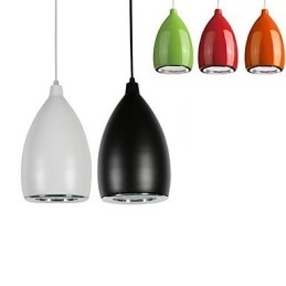 Luminária pendente de metal com pintura de globo contemporânea moderna
