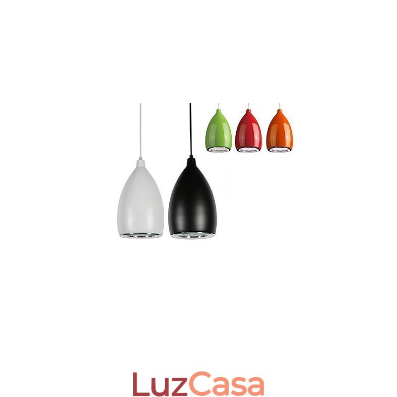 Luminária pendente de metal com pintura de globo contemporânea moderna