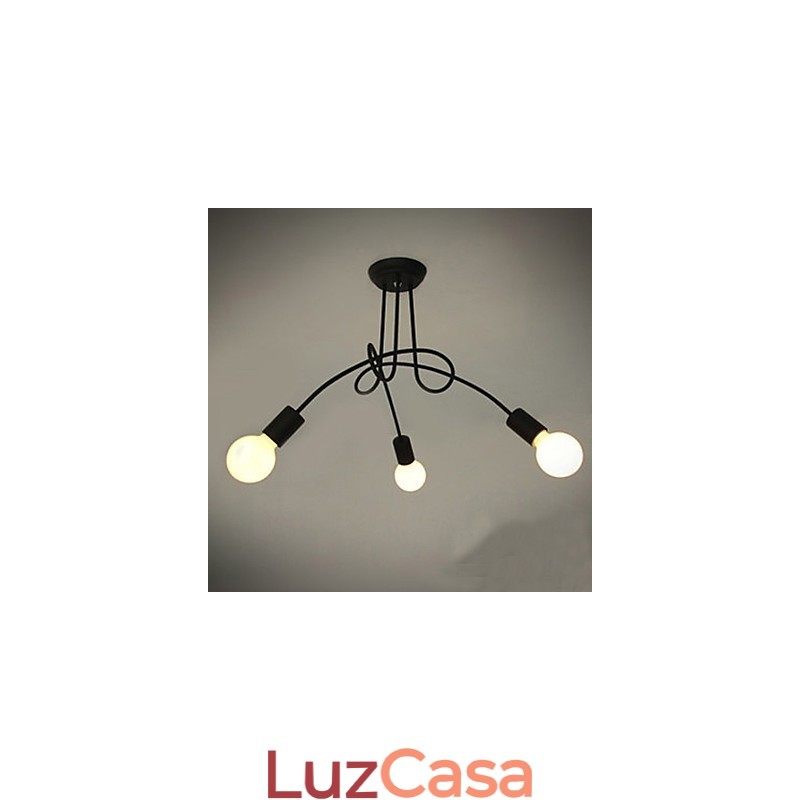 Lustre de Metal com Pintura Contemporânea Moderna
