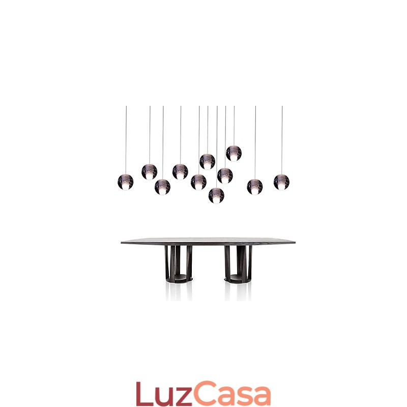 Luminária pendente G4 Retroifit 3W Cromado Cristal Moderno Contemporâneo Luminária pendente