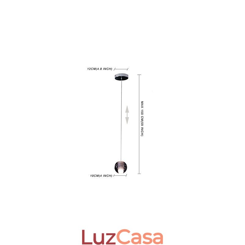Luminária pendente G4 Retroifit 3W Cromado Cristal Moderno Contemporâneo Luminária pendente