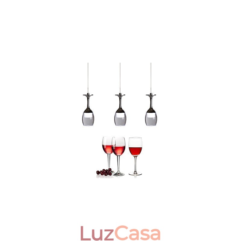 Luminárias pendentes 3 luzes placa traseira longa moderna contemporânea