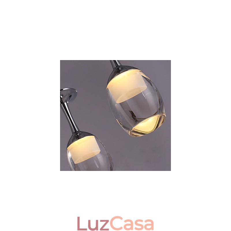 Luminárias pendentes 3 luzes placa traseira longa moderna contemporânea