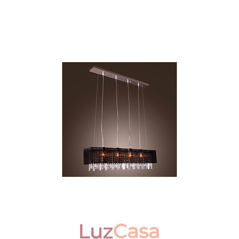 Ilha moderna contemporânea cristal outros metal pingente luz