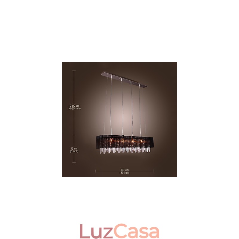 Ilha moderna contemporânea cristal outros metal pingente luz