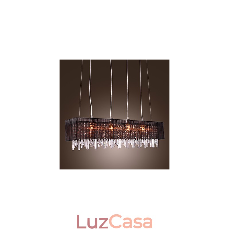 Ilha moderna contemporânea cristal outros metal pingente luz