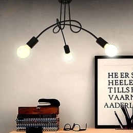 Lustre de Metal com Pintura Contemporânea Moderna