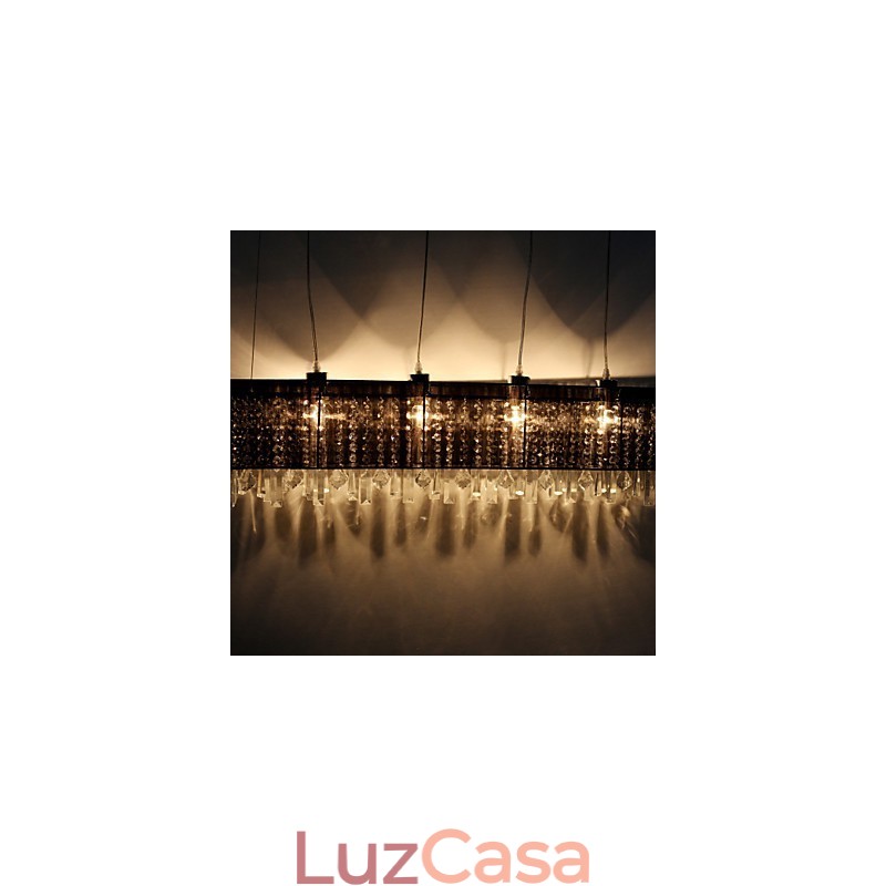 Ilha moderna contemporânea cristal outros metal pingente luz