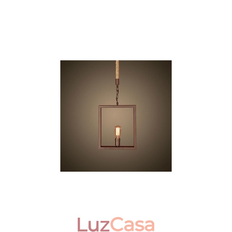 Tradicional Clássico Rústico Lodge Vintage Retro Country Metal Pendente Luz