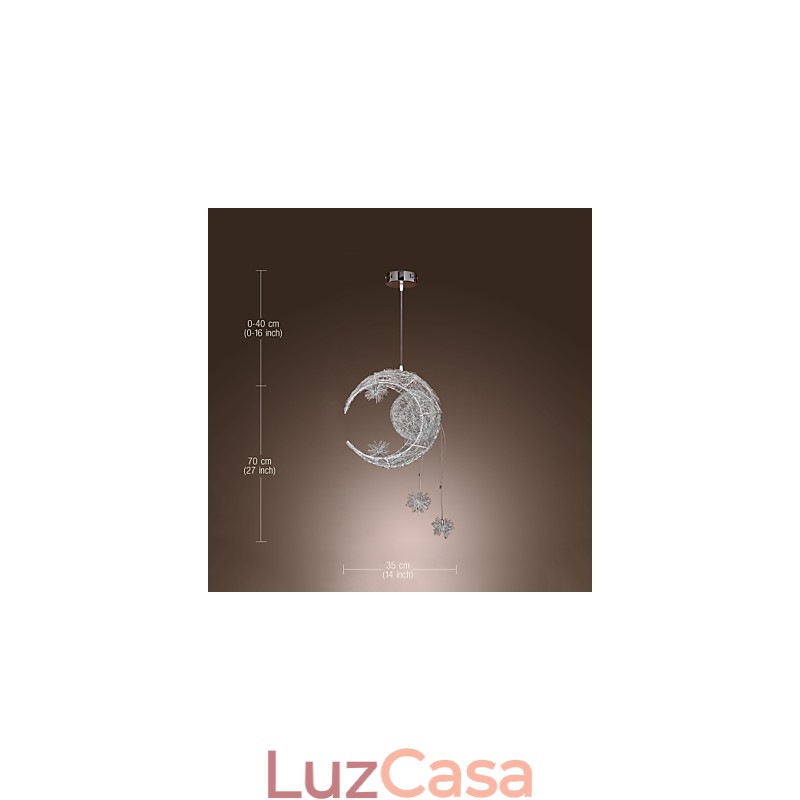 Luminária pendente moderna contemporânea estilo globo mini galvanizada em metal
