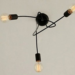 Lustre de Metal com Pintura Contemporânea Moderna