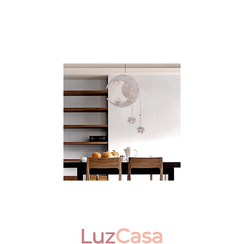 Luminária pendente moderna contemporânea estilo globo mini galvanizada em metal