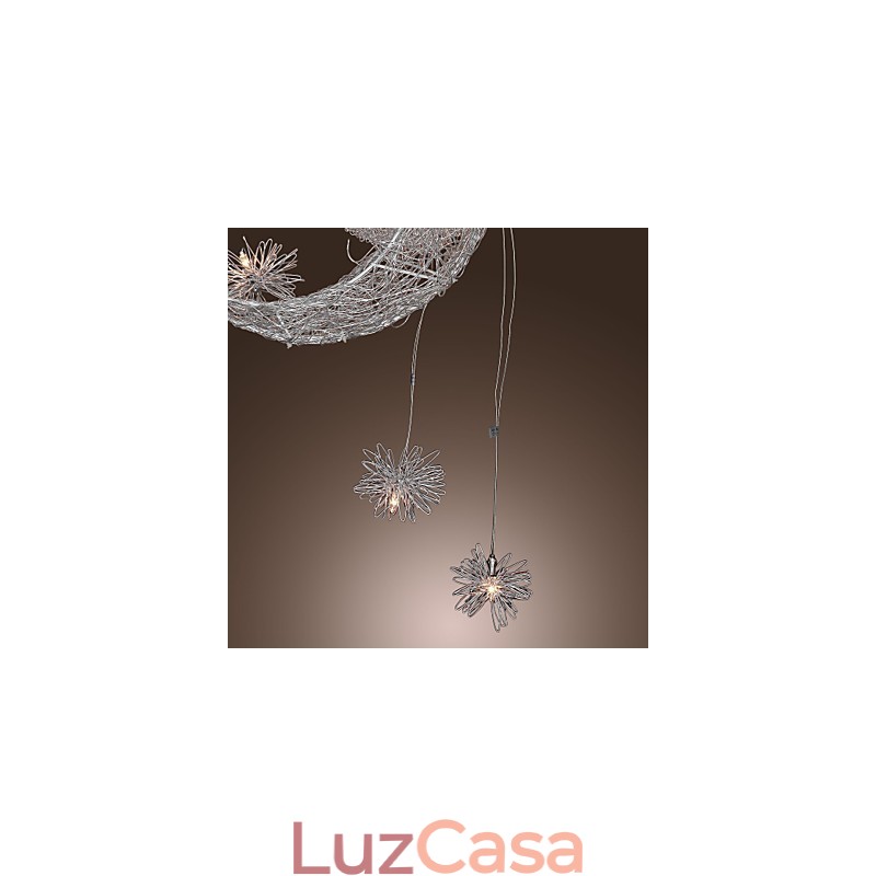 Luminária pendente moderna contemporânea estilo globo mini galvanizada em metal