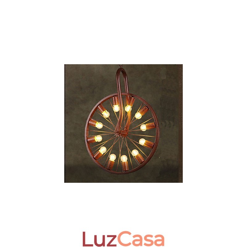 Pingente de roda retrô para fazer a velha luminária industrial pendurada A