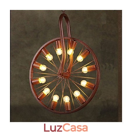 Pingente de roda retrô para fazer a velha luminária industrial pendurada A Pingente de roda retrô para fazer a velha luminária industrial pendurada A