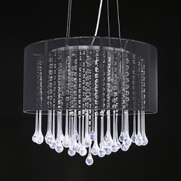 Tambor Pingente Moderno 4 Luzes Enrolamento Abajur Lustre de Cristal Lustre Moderno Design Minimalista