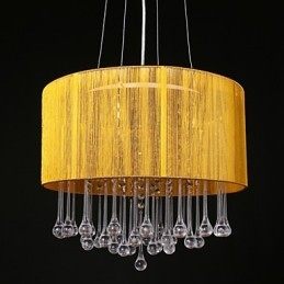 Tambor Pingente Moderno 4 Luzes Enrolamento Abajur Lustre de Cristal Lustre Moderno Design Minimalista