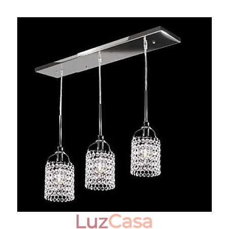 Luminária pendente de metal cristal Luminária pendente de metal cristal