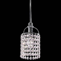 Luminária pendente de metal cristal