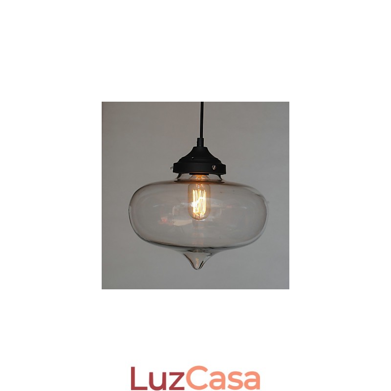Pendente Bubble Design 1 Luz com Sombra Transparente