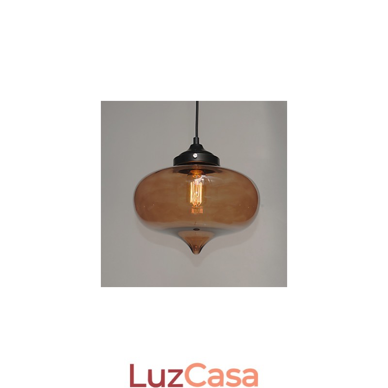 Pendente Bubble Design 1 Luz com Sombra Transparente