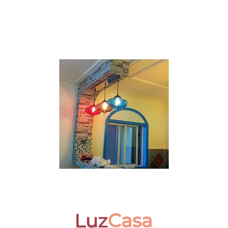 Pendente Bubble Design 1 Luz com Sombra Transparente