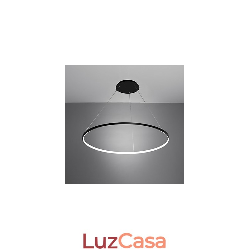 Luminária pendente regulável com design moderno em anel