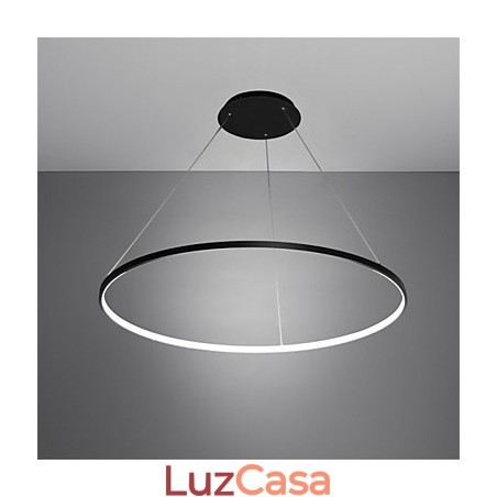 Luminária pendente regulável com design moderno em anel Luminária pendente regulável com design moderno em anel