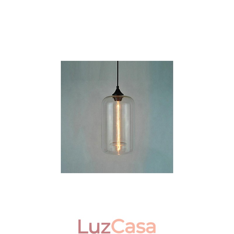 Pendente de design de garrafa 1 luz minimalista pintura de ferro