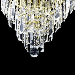 Lustre de luxo estilo europeu com 6 luzes em formato de coroa