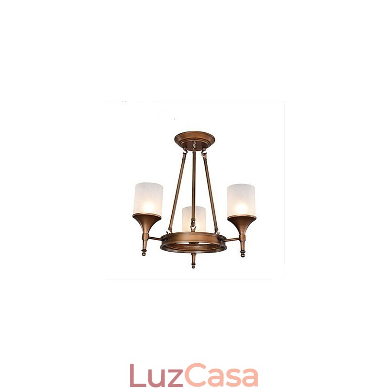Lustre Pastoral Retro de Ferro Forjado