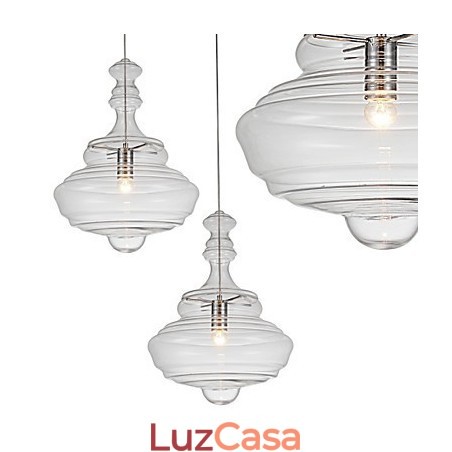 Luminária Pendente Artística 1 Luz Moderna Simplicidade Incolor Vidro Transparente Luminária Pendente Artística 1 Luz Moderna Simplicidade Incolor Vidro Transparente