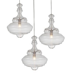 Luminária Pendente Artística 1 Luz Moderna Simplicidade Incolor Vidro Transparente