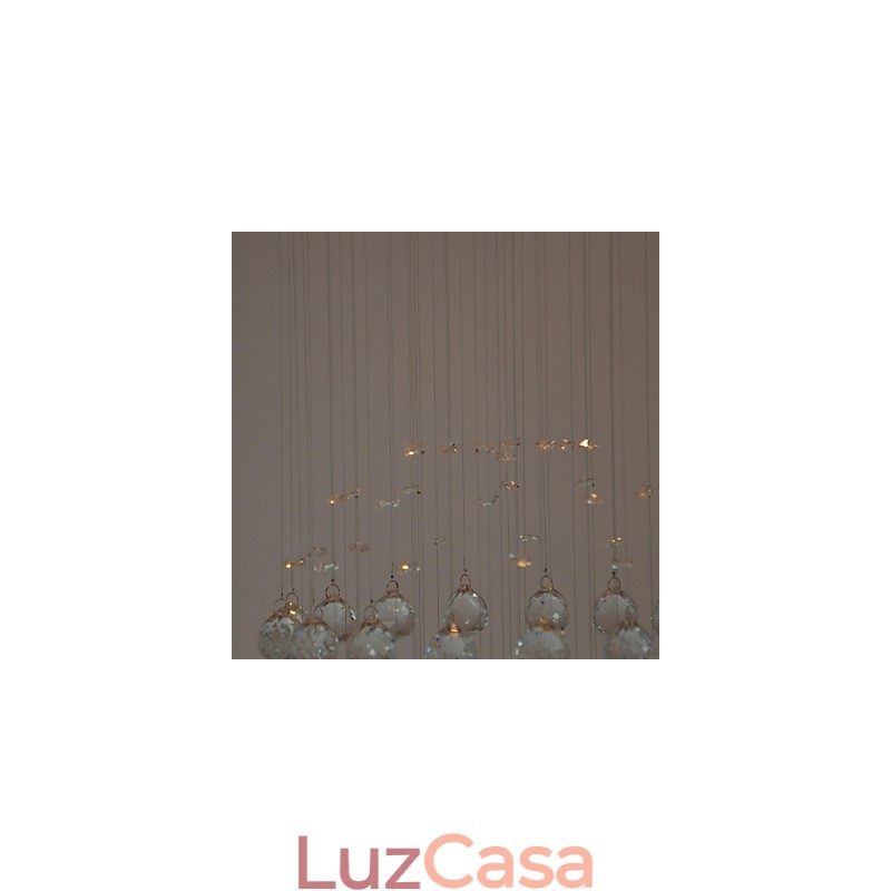 Montagem embutida tradicional clássica em metal cristal cromado