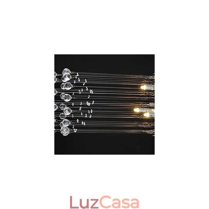 Montagem embutida tradicional clássica em metal cristal cromado