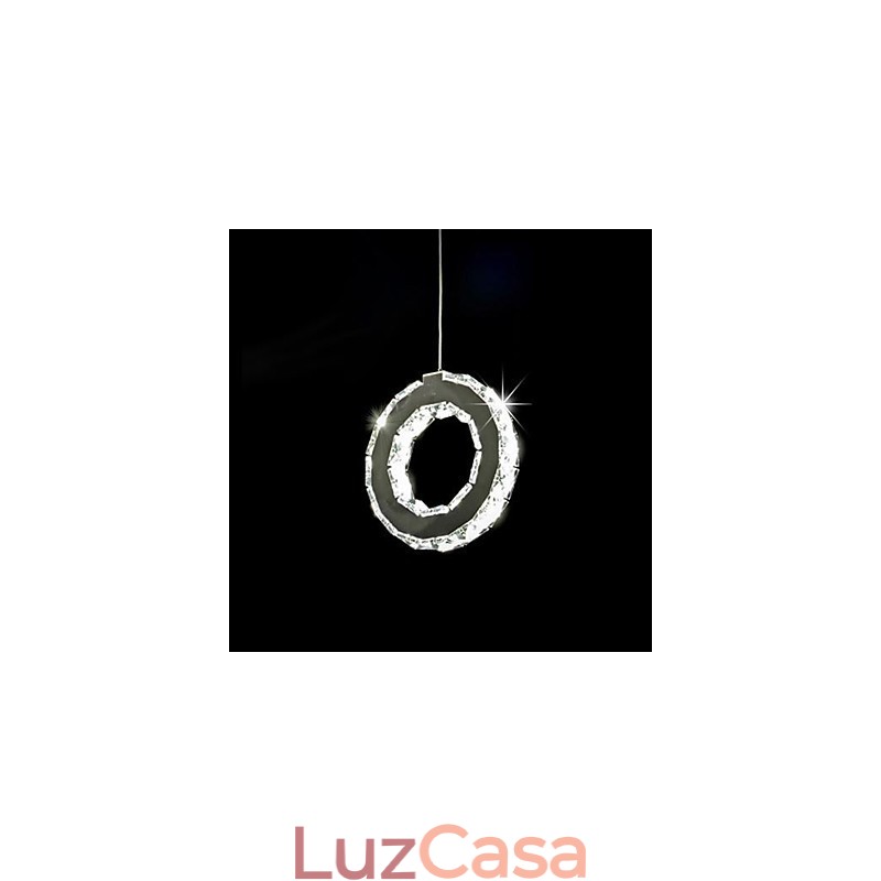 Luminária pendente de metal cristal contemporânea moderna