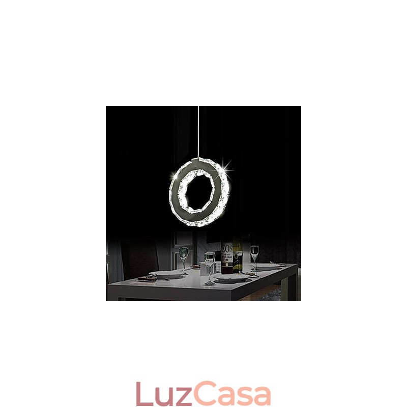 Luminária pendente de metal cristal contemporânea moderna