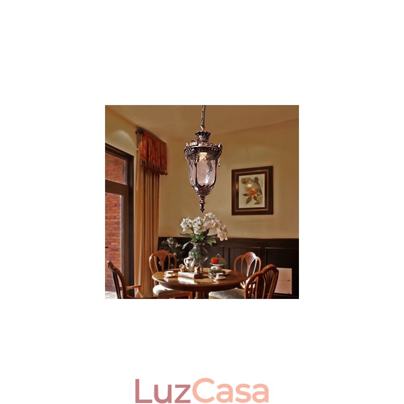 Luminária pendente de inspiração antiga com 1 luz