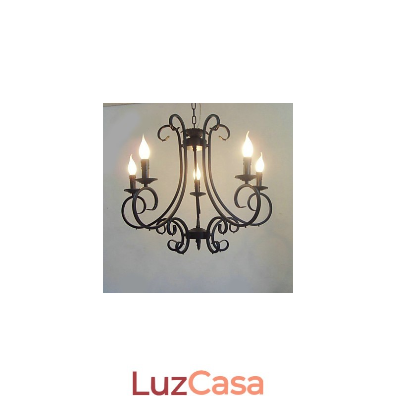 Lustre de metal com pintura clássica tradicional