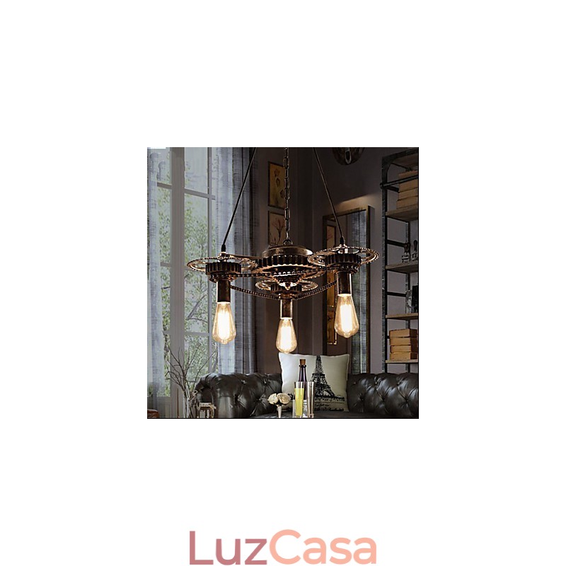 Lustre VintageLron Lustre Industrial Wind Gear