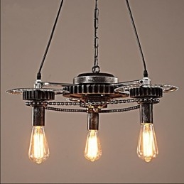 Lustre VintageLron Lustre Industrial Wind Gear