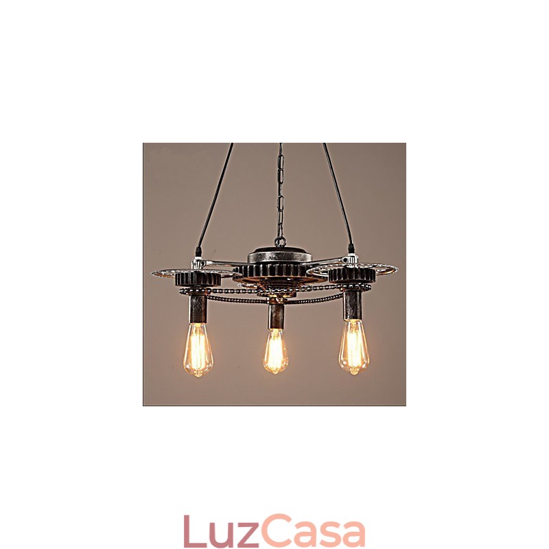 Lustre VintageLron Lustre Industrial Wind Gear