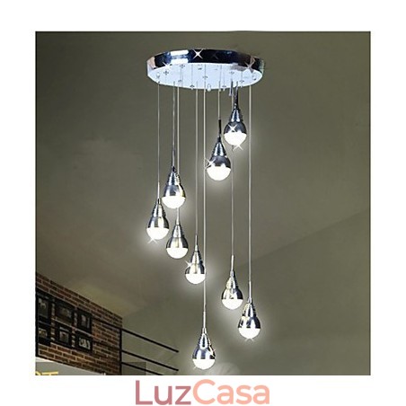 Lâmpadas e lanternas Stair Stage 9 Head Ceiling Lamp