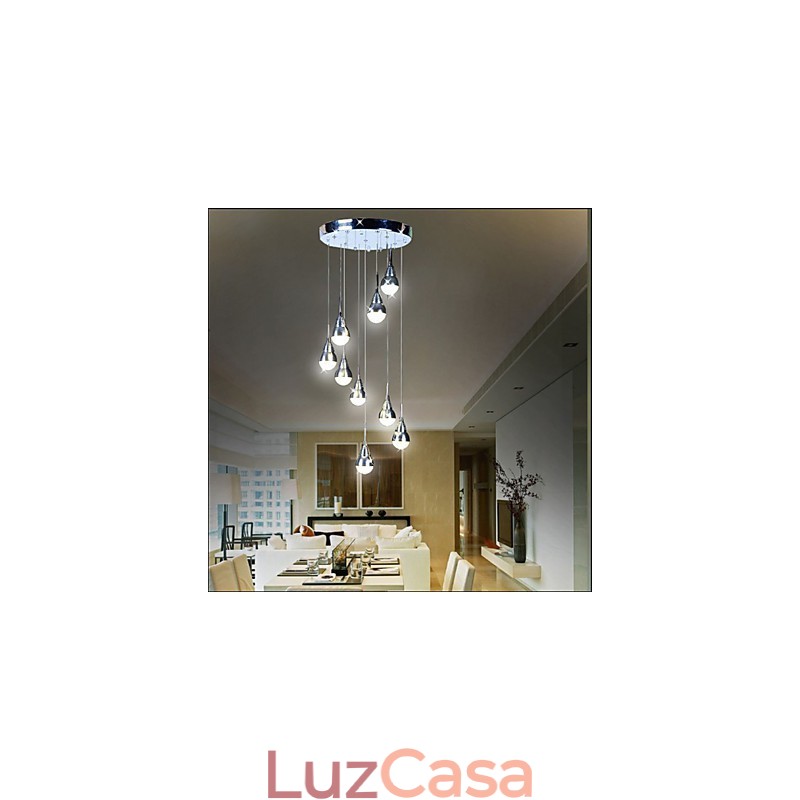 Lâmpadas e lanternas Stair Stage 9 Head Ceiling Lamp