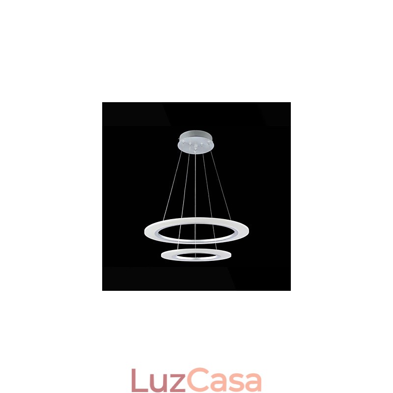 Luminária pendente de acrílico para teto, lustre suspenso, luminárias com 2 anéis
