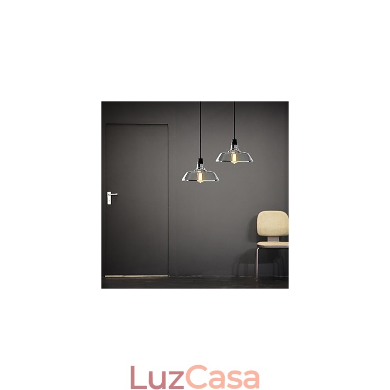 Luminária pendente galvanizada vintage para garagem