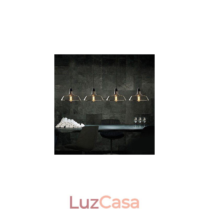Luminária pendente galvanizada vintage para garagem