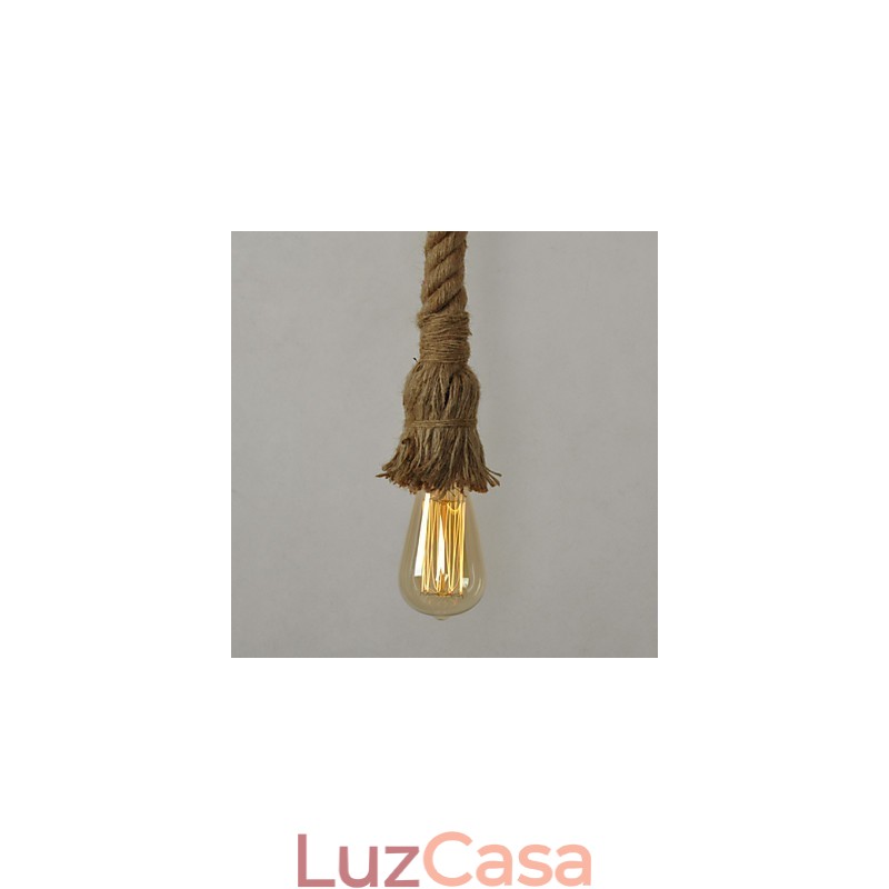 Luminária pendente de metal galvanizado estilo retrô mini
